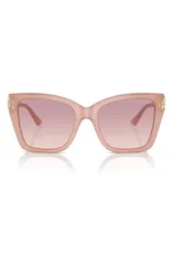 ジミーチュー メンズ アクセサリー サングラス・アイウェア Jimmy Choo 54mm Square Sunglasses OPAL PINK BROWN GRADIENT VIOLET ピンクのサムネイル