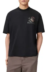 オールセインツ メンズ アウター ニット・セーター Tシャツ グラフィック AllSaints Cacti Graphic TShirt WASHED BLACK ブラックのサムネイル