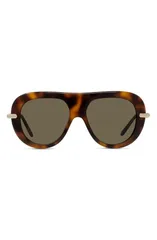 ロエベ レディース アクセサリー サングラス・アイウェア Loewe Slim 52mm Pilot Sunglasses DARK HAVANA BROWN ブラウンのサムネイル