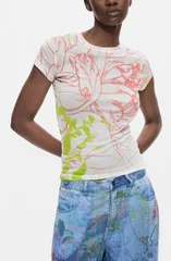 デジグアル レディース アウター パーカー・スウェット フラワー柄 プリント Tシャツ フラワー Desigual Floral Print Modal TShirt MULTI マルチカラーのサムネイル