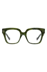 ロエベ レディース アクセサリー サングラス・アイウェア Loewe Anagram 51mm Square Optical GlassesHINY DARK GREEN グリーンのサムネイル