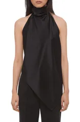 ヘルムート ラング レディース トップス シャツ シルク ノースリーブ Helmut Lang Tie Scarf Sleevelessilk Top BLACK ブラックのサムネイル