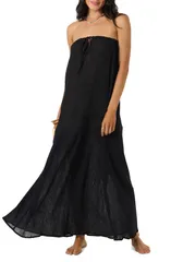 オニール レディース トップス ワンピーストラップレス マキシ ONeill Janey Strapless CoverUp Maxi Dress BLACK ブラックのサムネイル