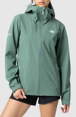 アウトドアリサーチ レディース アウター コート ジャケット Outdooresearch Stratoburst Packable Rain Jacket MALACHITEのサムネイル