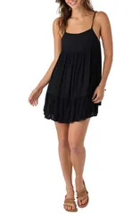 オニール レディース トップス ワンピース ミニ ONeill Saltwaterilee CoverUp Minidress BLACK ブラックのサムネイル
