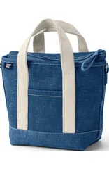 ランズエンド レディース バッグ Lands End Zip Top Canvas Tote Bag Denim Blue デニムのサムネイル