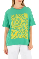 ハーレー レディース トップス シャツ グラフィック Hurley Harmony Graphic Boyfriend TShirt SPRIN GREEN グリーンのサムネイル