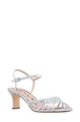 ニナ レディース シューズ ヒール サンダル Nina Babe Sandal Women SILVER シルバーのサムネイル