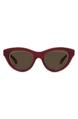 ロエベ レディース アクセサリー サングラス・アイウェア Loewe Anagram 53mm Cat Eye SunglassesHINY RED BROWN レッドのサムネイル