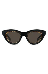 ロエベ レディース アクセサリー サングラス・アイウェア Loewe Anagram 53mm Cat Eye SunglassesHINY BLACK BROWN ブラックのサムネイル