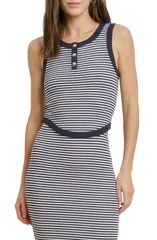 フェイバリット ドーター レディース トップス シャツ Favorite Daughter The Foundation Stripe Rib Tank NAVY WHITE STRIPE ホワイトのサムネイル