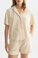 スコッチアンドソーダ レディース トップス シャツ パイル Scotch Soda Terry Cloth Camp Shirt FOGのサムネイル