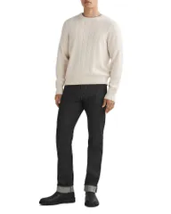 ラグアンドボーン メンズ アウター ニット・セーター クルーネック rag bone Durham Herringbone Cashmere Crewneck Sweater Ivory アイボリーのサムネイル