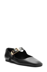 アレッツォ レディース シューズ パンプス Arezzo Elena Ballet Flat Women BLACK ブラックのサムネイル
