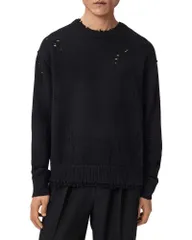 オールセインツ メンズ アウター ニット・セーター ALLSAINTS Wolf Crew Sweater Black ブラックのサムネイル