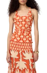 ダイアン フォン ファステンバーグ レディース トップス シャツ Diane von Furstenberg Hadley Tank HERITAGEPALM BURN ORANGE オレンジのサムネイル