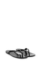 マンゴ レディース シューズ サンダル MANGO Wave Round Toe Thong Sandal Women BLACK ブラックのサムネイル