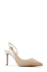 テッドベーカー レディース シューズ ヒール Ted Baker London Sadie Pointed Toe Slingback Pump NATURALのサムネイル