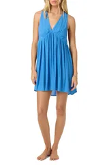 オニール レディース トップス ワンピース ミニ ONeill Saltwater Solids Teddy CoverUp Minidress BLUE ブルーのサムネイル