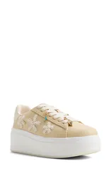 アルド レディース シューズ スニーカー プラットフォーム ALDO Solair Platform Wedge Sneaker Women NATURALのサムネイル