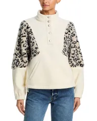 マザー レディース トップス シャツ スタンドネック MOTHER The Funnel Neck Inset Sleeve Top Cream And White ホワイトのサムネイル