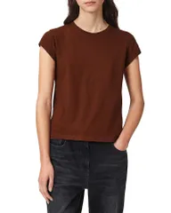 オールセインツ レディース トップス Tシャツ コットン ALLSAINTS Anna Cotton Tee Rust Brown ラストのサムネイル