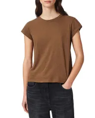 オールセインツ レディース トップス Tシャツ コットン ALLSAINTS Anna Cotton Tee Caramel Brown ブラウンのサムネイル