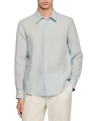 サンドロ メンズ トップス シャツ リネン Sandro Linen Long Sleeve Shirt Sky Blue ブルーのサムネイル