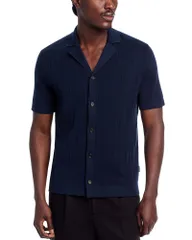 ボス メンズ アウター ニット・セーター ボタンダウン BOSS CNeri Button Down Sweater Dark Blue ブルーのサムネイル