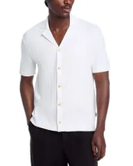 ボス メンズ アウター ニット・セーター ボタンダウン BOSS CNeri Button Down Sweater White ホワイトのサムネイル