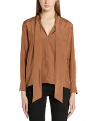 マレーラ レディース トップス シャツ シルク Marella MLSKABALA Silk Top Tobacco Brown ブラウンのサムネイル