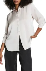 スパンク レディース トップス シャツ シルク ダウン SPANX Better Than Silk ButtonDown Shirt BIRCHのサムネイル
