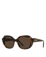 ロエベ レディース アクセサリー サングラス・アイウェア Loewe Slim Geometric Sunglasses 50mm HavanaBrown ブラウンのサムネイル