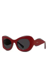 ロエベ レディース アクセサリー サングラス・アイウェア Loewe Signature Butterfly Sunglasses 52mm RedGrey グレーのサムネイル