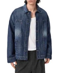 オールセインツ メンズ アウター ジャケット・ブルゾン デニム ALLSAINTS Mukesh Denim Jacket in Dark Indigo Dark Indigo インディゴのサムネイル