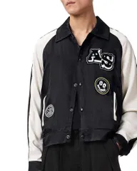 オールセインツ メンズ アウター ジャケット・ブルゾン ALLSAINTS Orville Jacket BlackIvory アイボリーのサムネイル