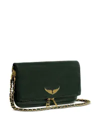 ザディグ エ ヴォルテール レディース バッグ レザー Zadig Voltaire Rock Leather Shoulder Bag Emerald エメラルドのサムネイル
