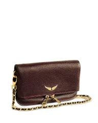 ザディグ エ ヴォルテール レディース バッグ ミニ レザー Zadig Voltaire Rock Mini Grained Leather Crossbody DEE PURPLE パープルのサムネイル