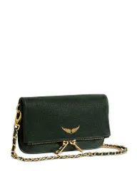 ザディグ エ ヴォルテール レディース バッグ ミニ レザー Zadig Voltaire Rock Mini Grained Leather Crossbody Emerald エメラルドのサムネイル