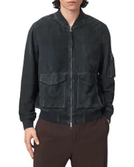 オールセインツ メンズ アウター ジャケット・ブルゾン ALLSAINTS Rokko Bomber Jacket Navy Blue ネイビーのサムネイル