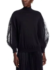 ファビアナ フィリッピ レディース アウター ニット・セーター シルク Fabiana Filippi Fabiana Cashmere Silk Mock Collar Sweater Blackのサムネイル