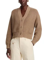 マジェスティック レディース アウター ニット・セーター カーディガン Majestic Filatures Open Knit Cardigan Coffee Latte コーヒーのサムネイル