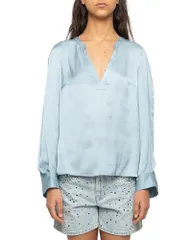 ザディグ エ ヴォルテール レディース トップス シャツ サテン Zadig Voltaire Torny Satin Tunic Skyのサムネイル