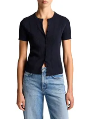 ヴィンス レディース アウター カーディガン リブニット セーター ニット Vince Rib Knit Cardigan Sweater Inkのサムネイル