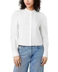 フレンチコネクション レディース トップス シャツ ボタンダウン FRENCH CONNECTION Cambria Button Down Puff Sleeve Top Winter Whiteのサムネイル