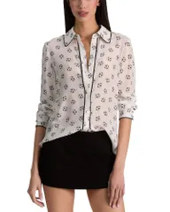 アリスアンドオリビア レディース トップス シャツ プリント Alice and Olivia Willa Soccer Printop Go For Gold Off White オフホワイトのサムネイル
