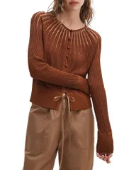 ラグアンドボーン レディース アウター カーディガン ニット rag bone Aubrey Fine Open Knit Cardigan Rust ラストのサムネイル