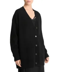ヴィンス レディース アウター カーディガン セーター ニット Vince Oversizedouble Knit Cardigan Sweater Black ブラックのサムネイル