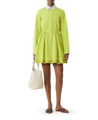ランバン レディース トップス シャツ コットン Lanvin Short Shirt Dress In Cotton Poplin Absinth Green グリーンのサムネイル