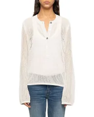 ザディグ エ ヴォルテール レディース トップス シャツ コットン Zadig Voltaire Mandala Cotton Henley Top Vanilleのサムネイル